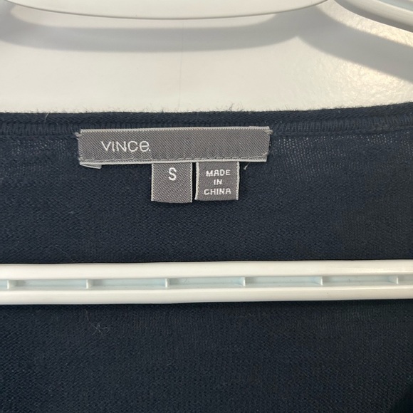 Vince Navy Long Sleeve Blouse - Picture 4 of 6